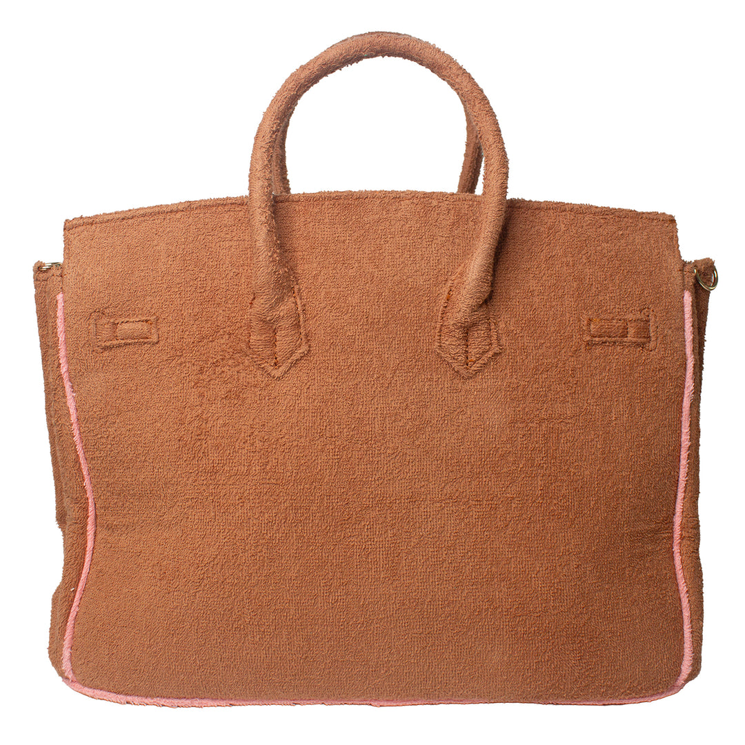 Seaside Terrycloth Tote - Camel Large