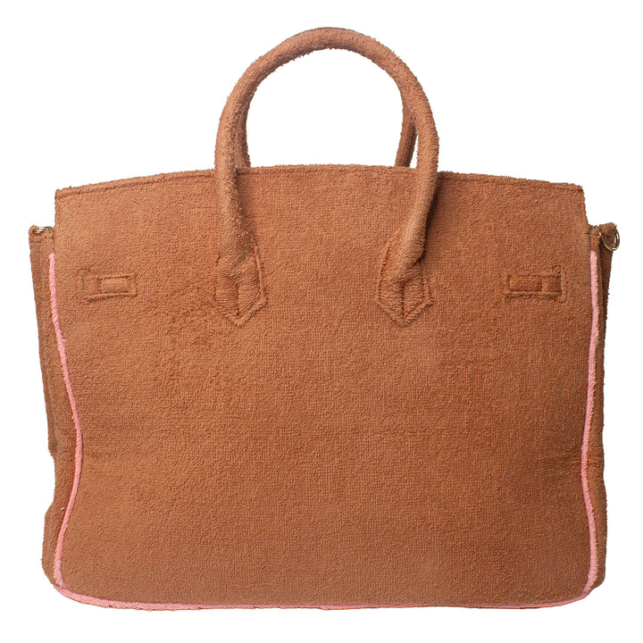 Seaside Terrycloth Tote - Camel Large