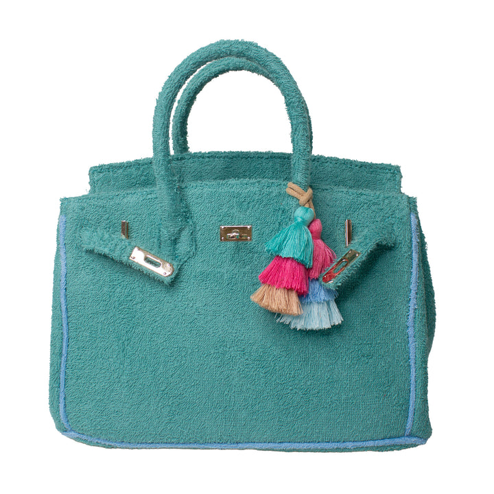 Seaside Terrycloth Tote - Turquoise Small