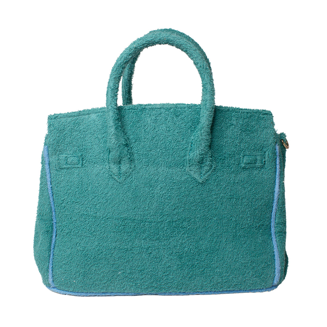 Seaside Terrycloth Tote - Turquoise Small
