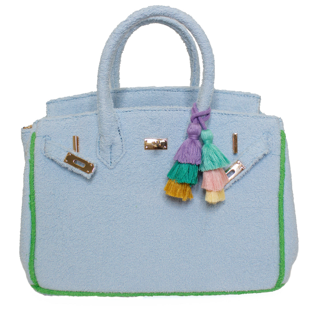 Seaside Terrycloth Tote - Powder Blue Small
