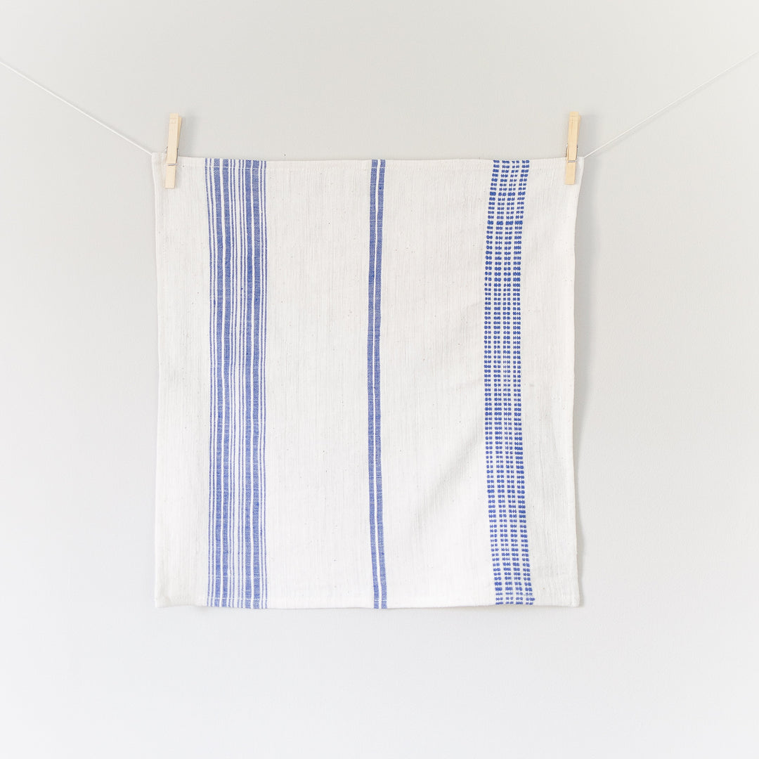 Aden Napkins, Natural / Blue - set of 4