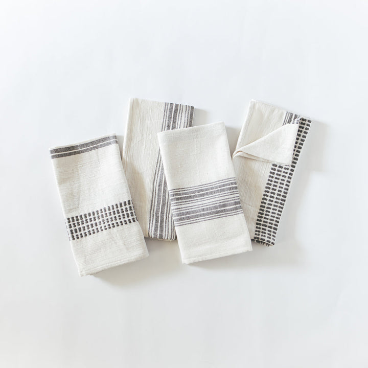 Aden Napkins, Natural / Grey - set of 4