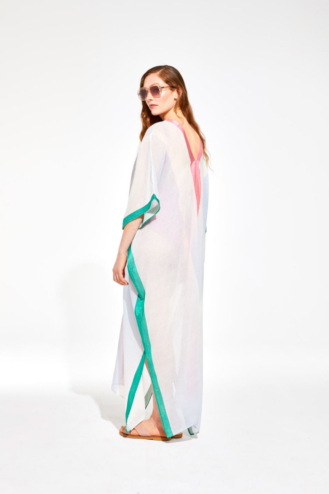 Stripe Hydra Beach Dress - Pink
