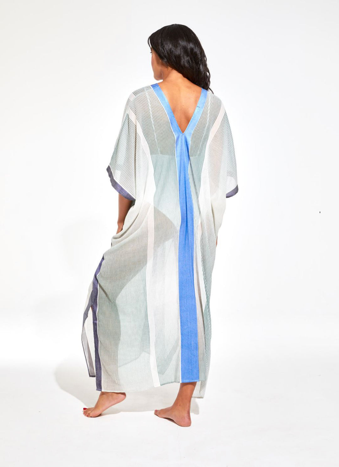 Stripe Hydra Beach Dress - Blue