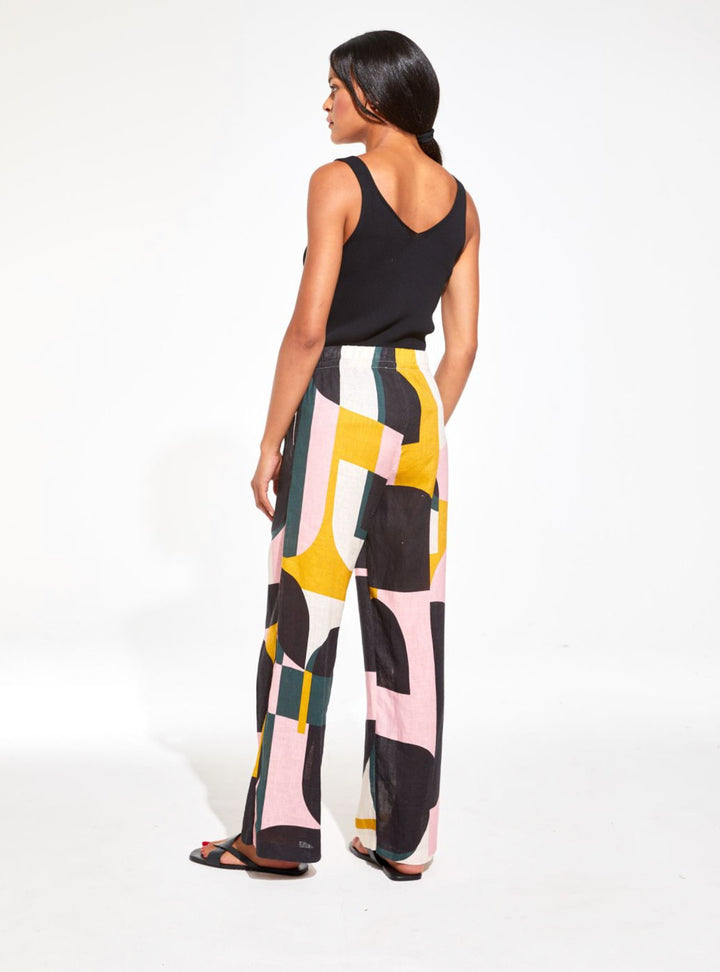 Max Aura Black Colorblock Pants