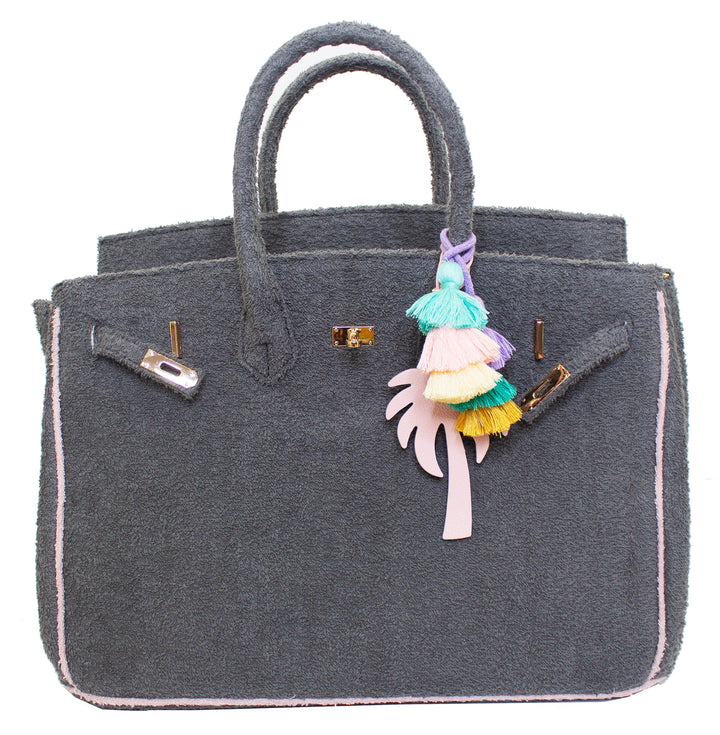 Seaside Terrycloth Tote -   Slate Grey Large