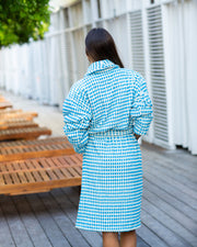 Pom Pom Turkish Robe - Turquoise