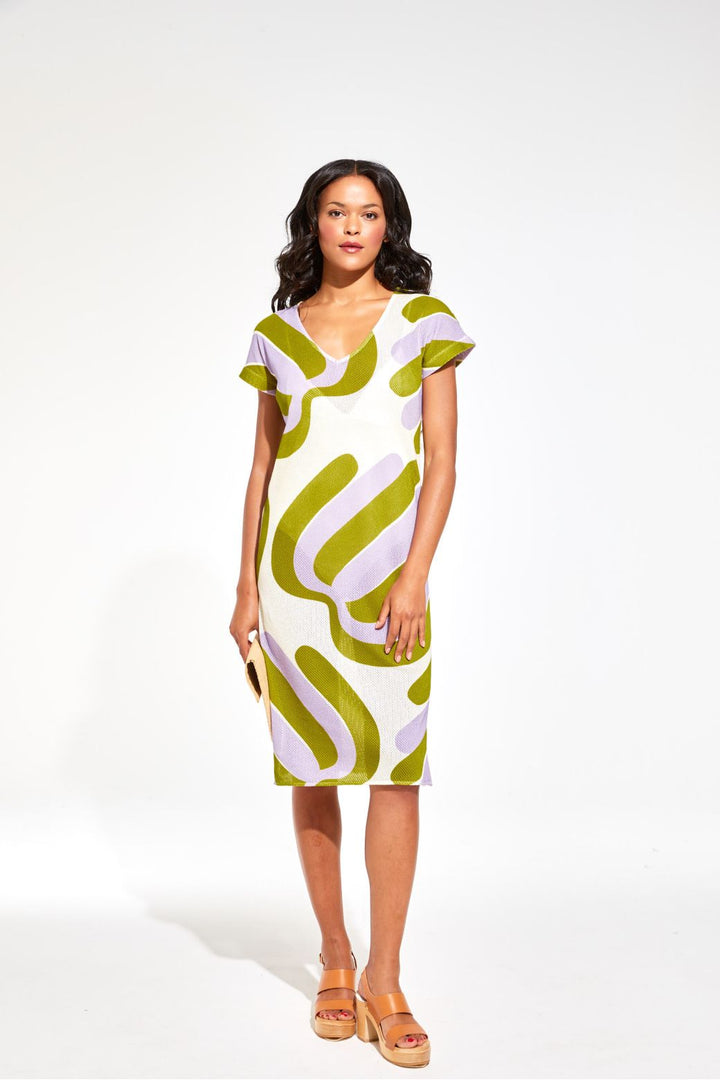 Franca Module Dress - Lime / Lavender
