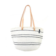 Mifuko - Medium Shopper basket Black and White Stripes