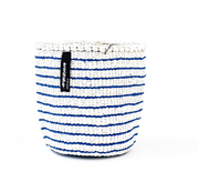 Mifuko - Extra Small Basket with White and Blue Stripes