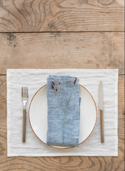 Organic Linen Napkin Set of 4 - Chambray