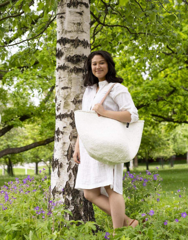 Mifuko - Large Shopper basket  White