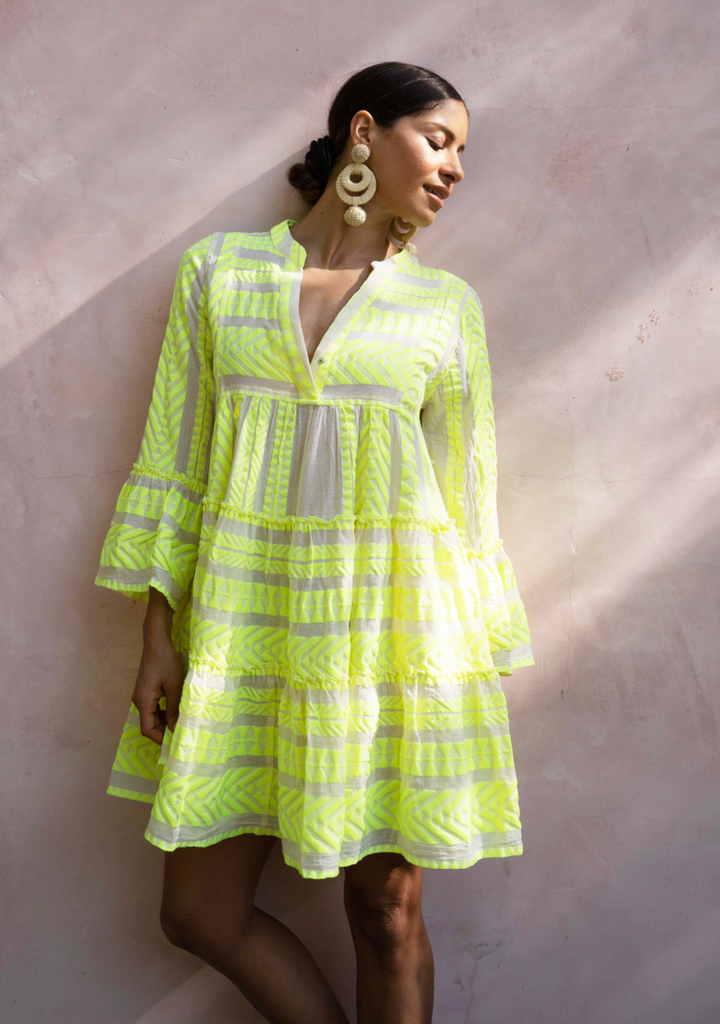 Ella Dress - Neon Lime