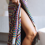 Pom Pom Turkish Bath / Pool Towel - Multi
