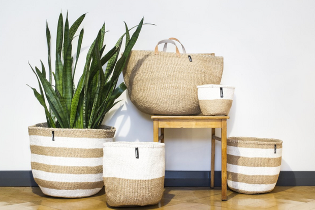 Mifuko - Extra Extra Large White Basket with Handles