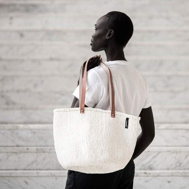 Mifuko - Medium Shopper basket White